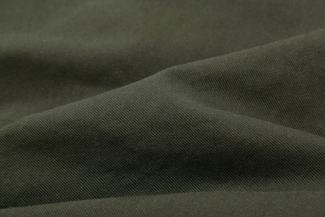 Deluxeware 946A MIL-SPEC ’46 Chino Trousers in Army Green – High-Density Chino Fabric Detail