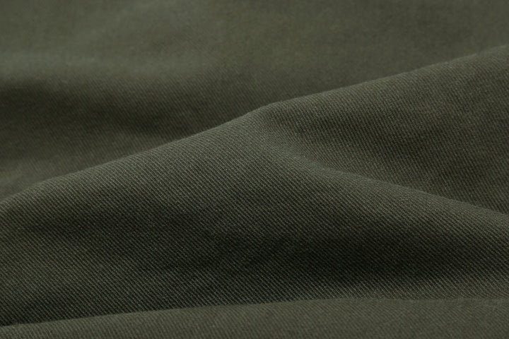 Deluxeware 946A MIL-SPEC ’46 Chino Trousers in Army Green – High-Density Chino Fabric Detail