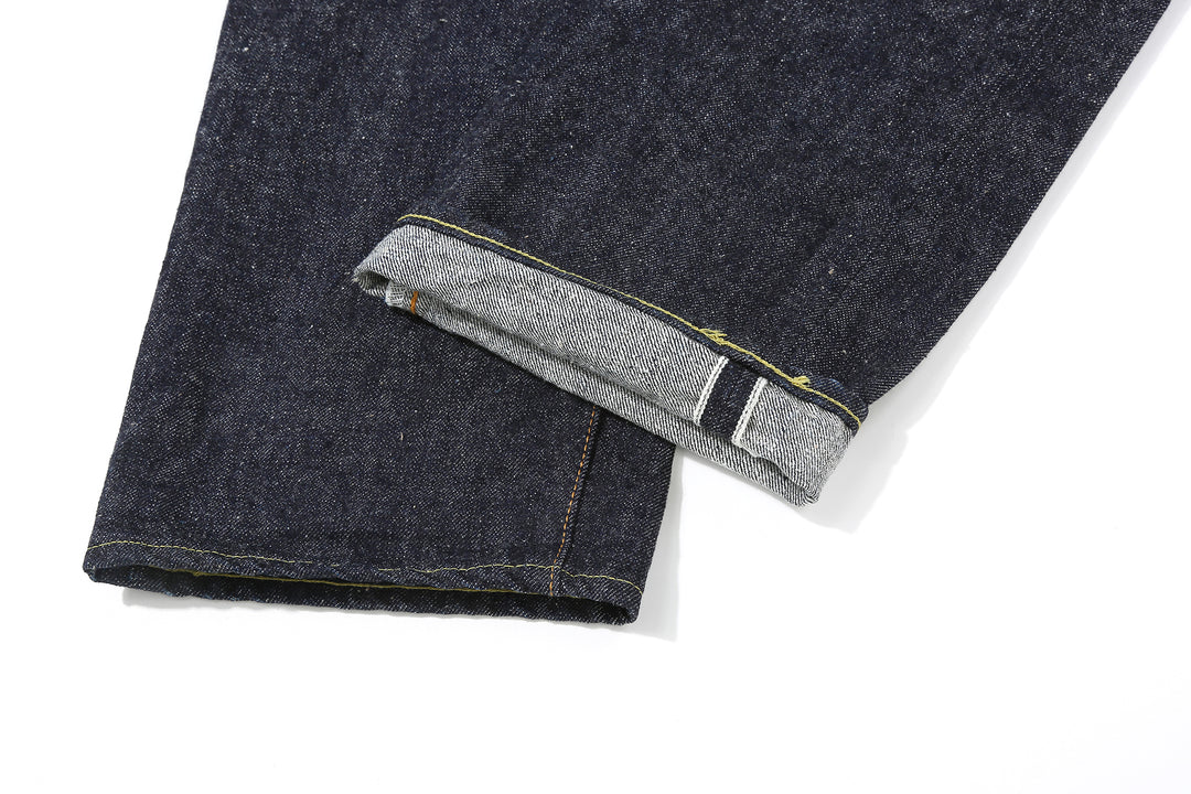 Samurai Jeans Otokogi denim silver selvedge ID detail close-up