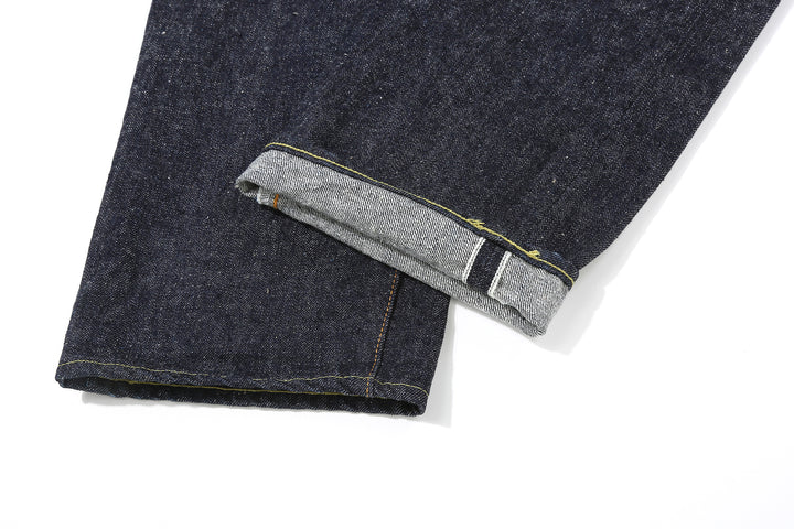 Samurai Jeans Otokogi denim silver selvedge ID detail close-up