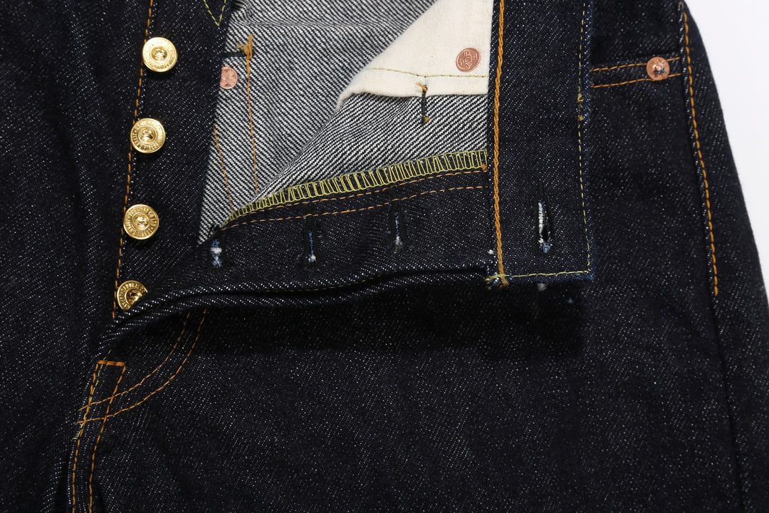 Samurai Jeans S510XX25oz-SP 25oz Selvedge Jeans - Open Button Fly Detail
