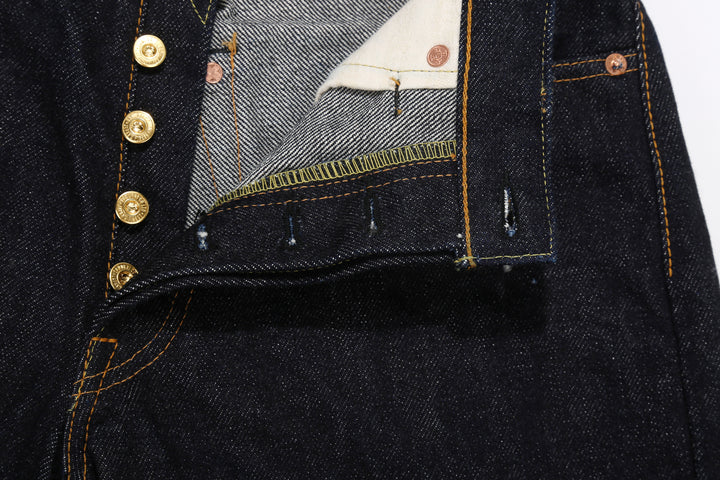 Samurai Jeans S510XX25oz-SP 25oz Selvedge Jeans - Open Button Fly Detail