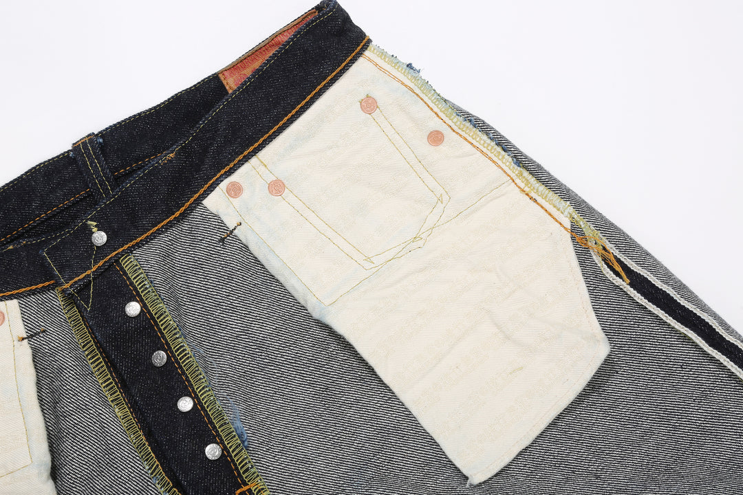 Samurai Jeans S510XX25oz-SP 25oz Selvedge Jeans - Shogyomujo Jacquard Pocket Bags