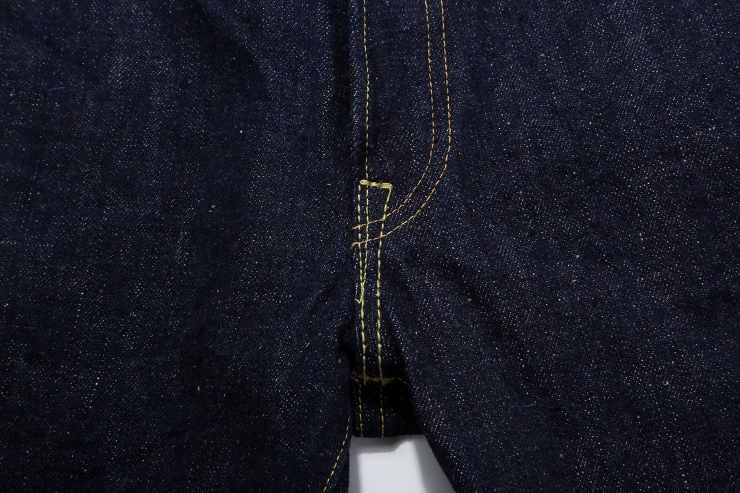 Samurai Jeans S500AX-SAKURA AI Plus SAKURA 18oz Selvedge Jeans - Front Crotch Seam Detail