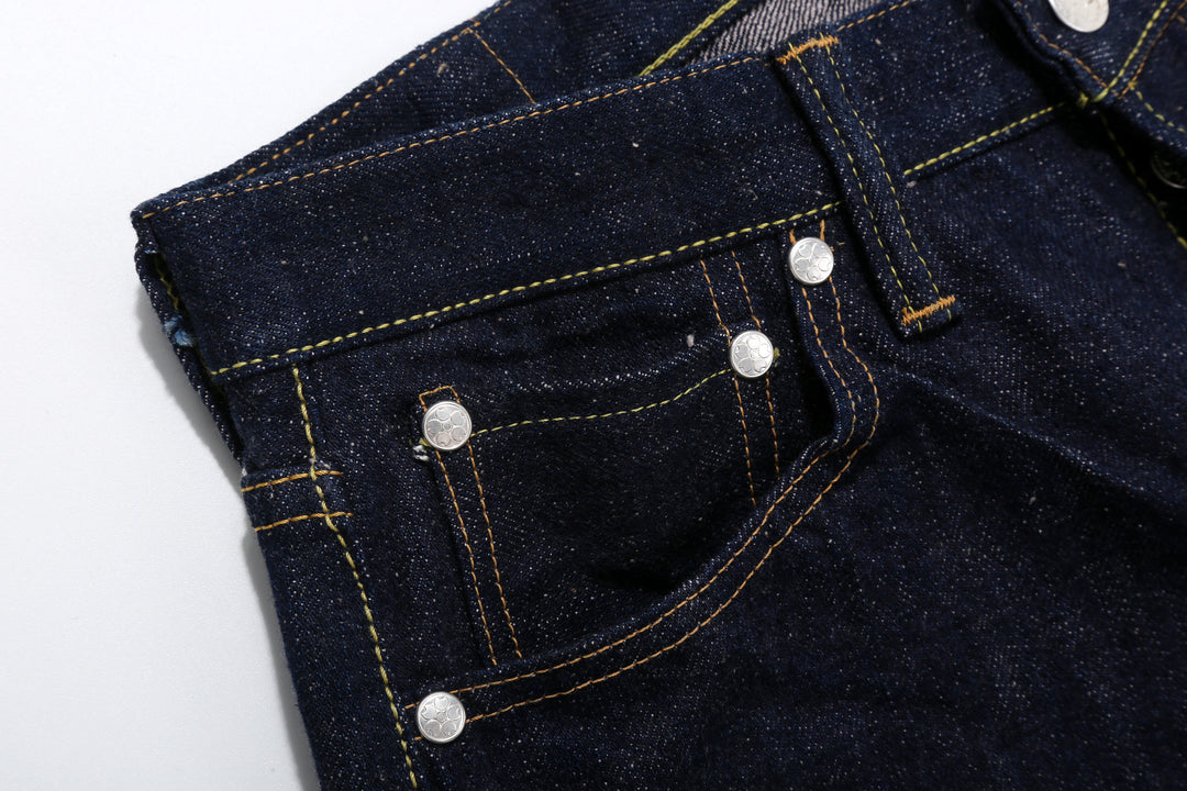 Samurai Jeans S500AX-SAKURA AI Plus SAKURA 18oz Selvedge Jeans - Coin Pocket and Sakura Rivets