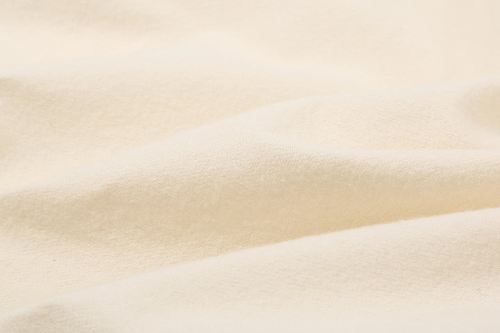 DALEE’S & CO. BF.49 Lightweight Flannel Shirt in Natural – Cotton Flannel Fabric Close-Up
