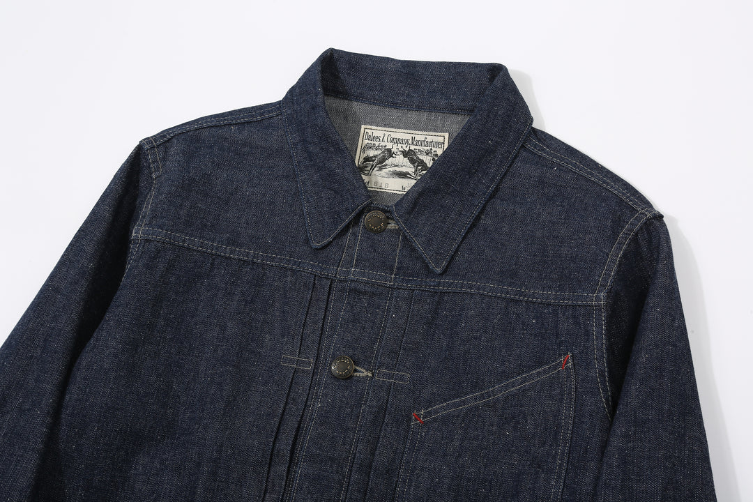DALEE’S & CO. 61B 11oz Selvedge Denim Work Jacket – Collar and Upper Front