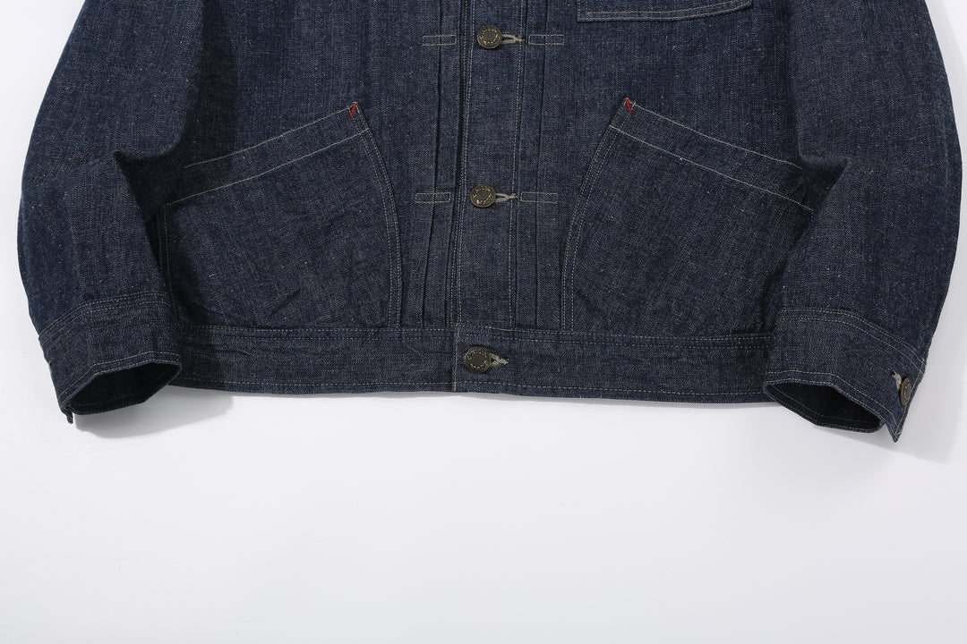 DALEE’S & CO. 61B 11oz Selvedge Denim Work Jacket – Lower Front and Cuffs