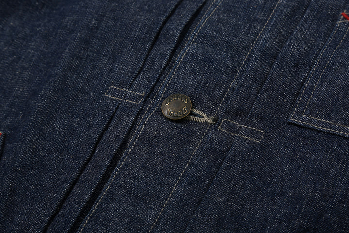 DALEE’S & CO. 61B 11oz Selvedge Denim Work Jacket – Metal Button Detail