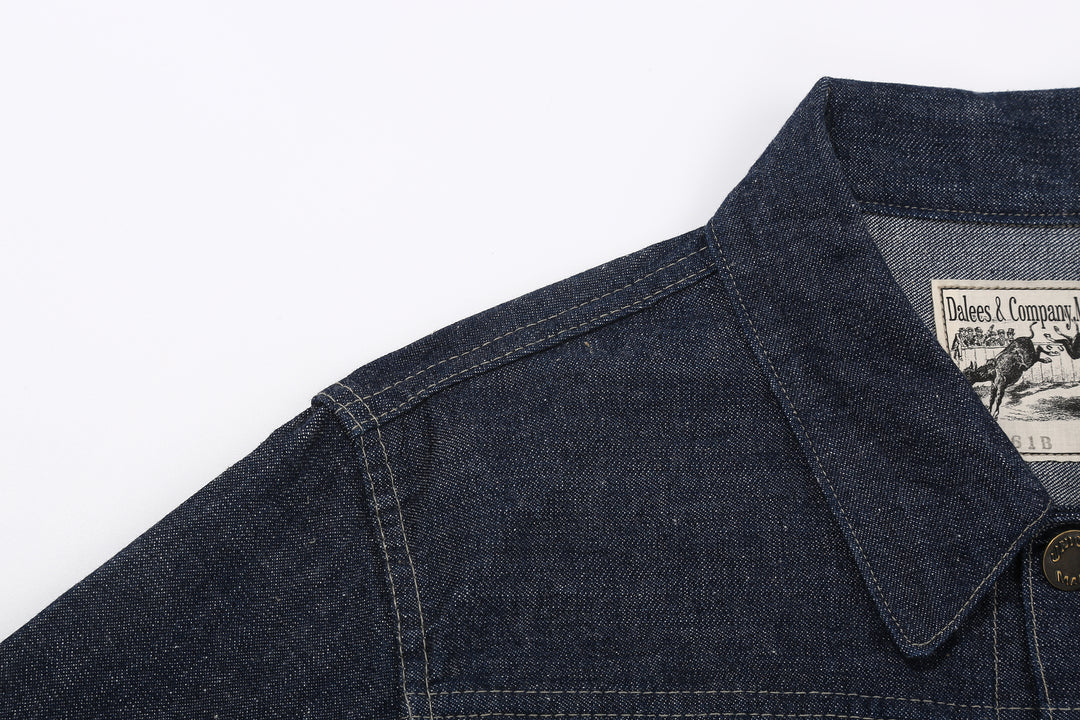 DALEE’S & CO. 61B 11oz Selvedge Denim Work Jacket – Collar and Shoulder Stitching
