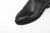 Moto Chelsea boots black horsebutt leather handmade Japan leather close up