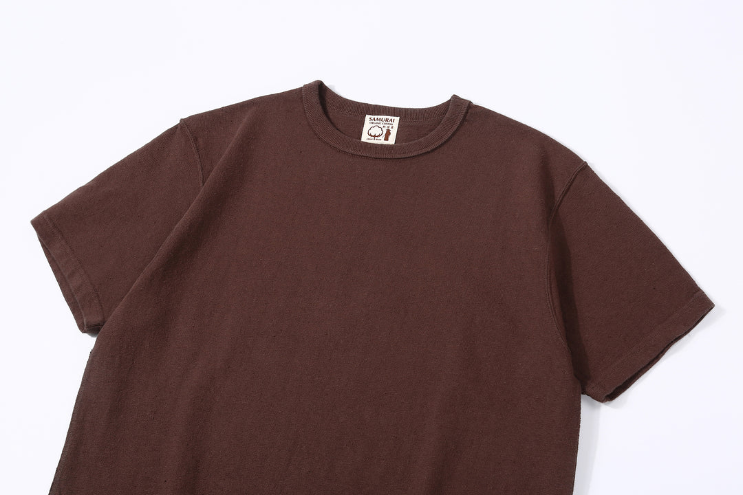 Samurai Jeans SJST-SC01 Samurai Cotton Crew Neck T-Shirt Made in Japan dark kuri detail