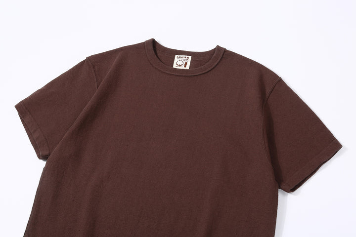 Samurai Jeans SJST-SC01 Samurai Cotton Crew Neck T-Shirt Made in Japan dark kuri detail
