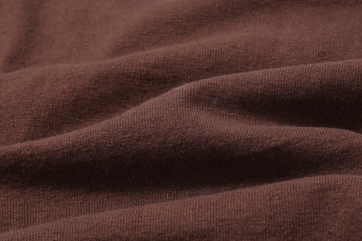 Samurai Jeans SJST-SC01 Samurai Cotton Crew Neck T-Shirt Made in Japan dark kuri fabric close up