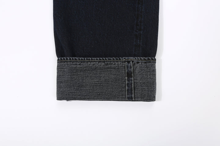 Omoto Denim 0815BCH 13.5oz Selvedge Sumi Overdyed Denim - Wide Straight Fit Made in Japan - Selvedge ID