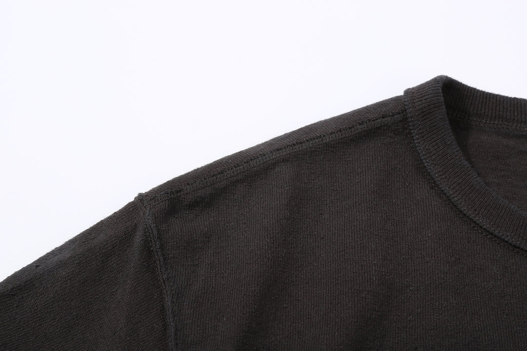 Samurai Jeans SJST-SC01 Samurai Cotton Crew Neck T-Shirt Made in Japan kuromame shoulder seam