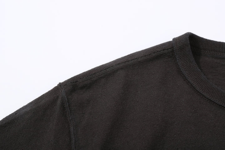 Samurai Jeans SJST-SC01 Samurai Cotton Crew Neck T-Shirt Made in Japan kuromame shoulder seam