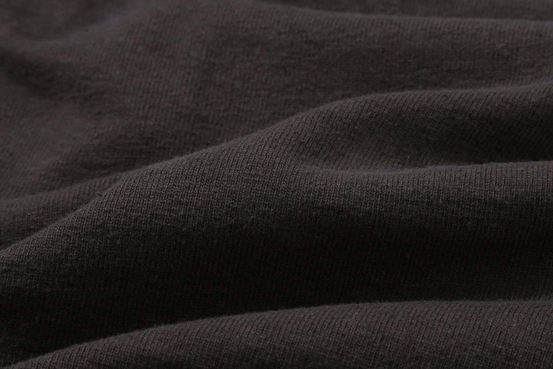 Samurai Jeans SJST-SC01 Samurai Cotton Crew Neck T-Shirt Made in Japan kuromame fabric close up