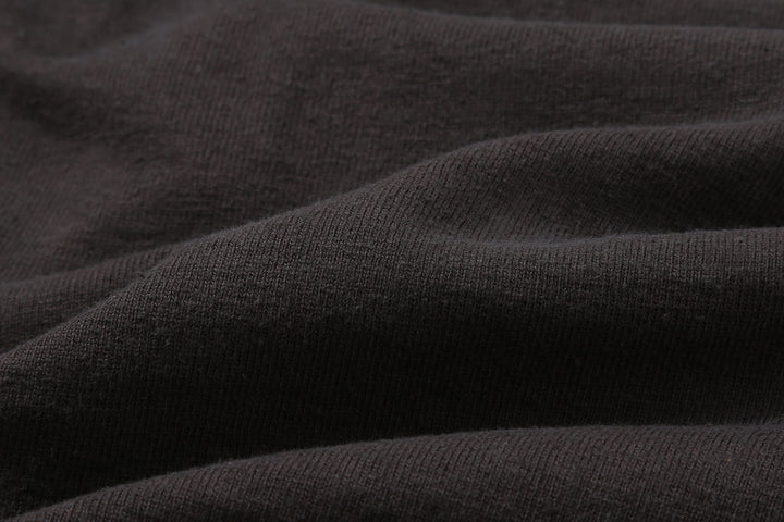 Samurai Jeans SJST-SC01 Samurai Cotton Crew Neck T-Shirt Made in Japan kuromame fabric close up