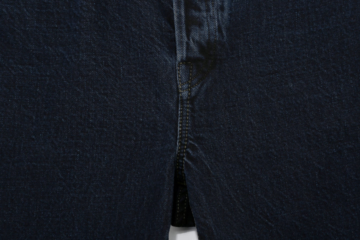 Omoto Denim 0815BCH 13.5oz Selvedge Sumi Overdyed Denim - Wide Straight Fit Made in Japan - Crotch Seam