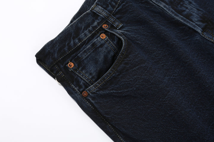 Omoto Denim 0815BCH 13.5oz Selvedge Sumi Overdyed Denim - Wide Straight Fit Made in Japan - Front Pocket Right