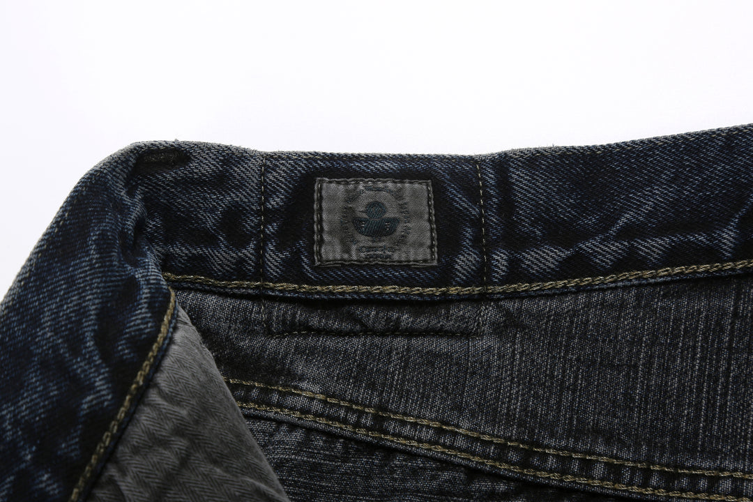 Omoto Denim 0815BCH 13.5oz Selvedge Sumi Overdyed Denim - Wide Straight Fit Made in Japan - Brand Label