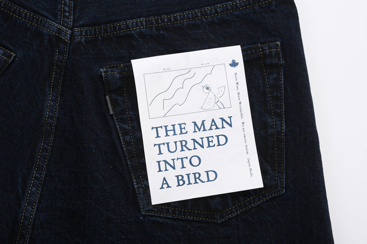 Omoto Denim 0615BCH 13.5oz Selvedge Sumi Overdyed Denim - Relaxed Tapered Fit Made in Japan - Paper Flasher