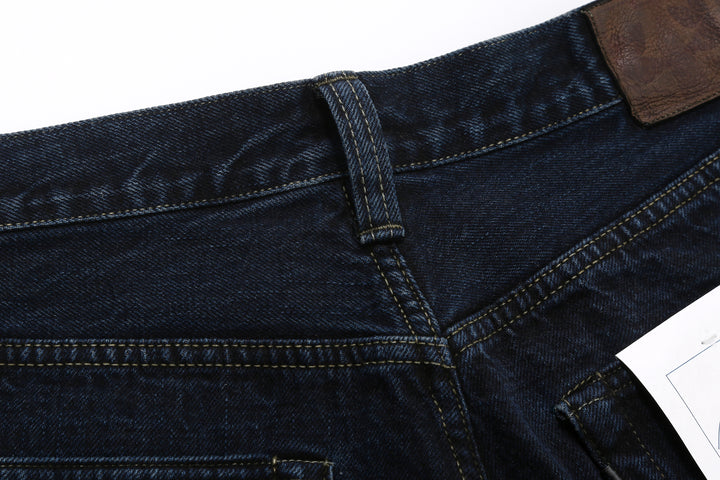 Omoto Denim 0615BCH 13.5oz Selvedge Sumi Overdyed Denim - Relaxed Tapered Fit Made in Japan - Belt Loop