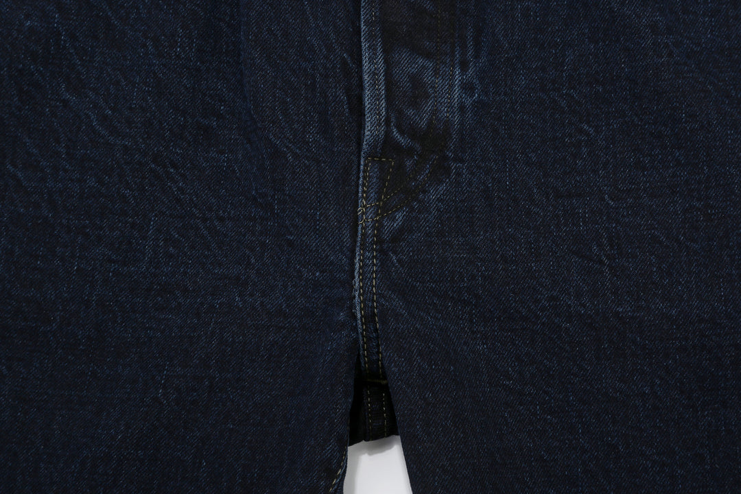 Omoto Denim 0615BCH 13.5oz Selvedge Sumi Overdyed Denim - Relaxed Tapered Fit Made in Japan - Crotch Seam