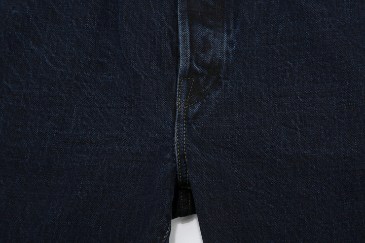Omoto Denim 0615BCH 13.5oz Selvedge Sumi Overdyed Denim - Relaxed Tapered Fit Made in Japan - Crotch Seam