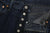 Omoto Denim 0615BCH 13.5oz Selvedge Sumi Overdyed Denim - Relaxed Tapered Fit Made in Japan - Buttons Close Up