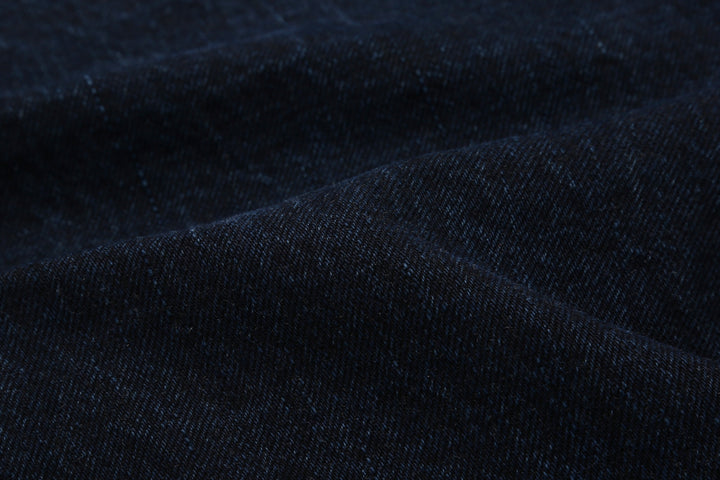 Omoto Denim 0615BCH 13.5oz Selvedge Sumi Overdyed Denim - Relaxed Tapered Fit Made in Japan - Fabric Close Up