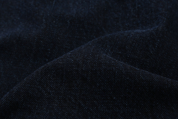 Omoto Denim 0815BCH 13.5oz Selvedge Sumi Overdyed Denim - Wide Straight Fit Made in Japan - Fabric Close Up