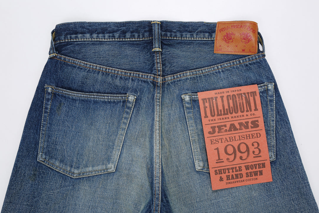 Fullcount 1456-1101 Badass Selvedge Denim Vintage Wash - Regular Straight Fit Mention Exclusive