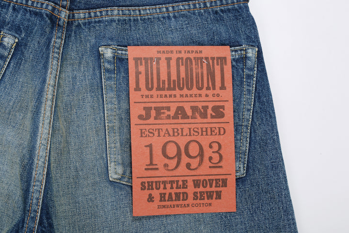 Fullcount 1101 Badass selvedge denim used wash regular straight jeans Japan exclusive flasher