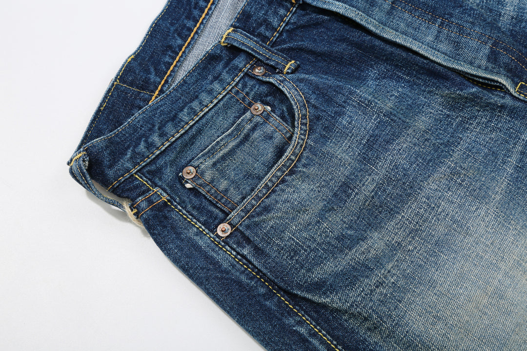 Fullcount 1456-1101 Badass Selvedge Denim Vintage Wash - Regular Straight Fit Mention Exclusive