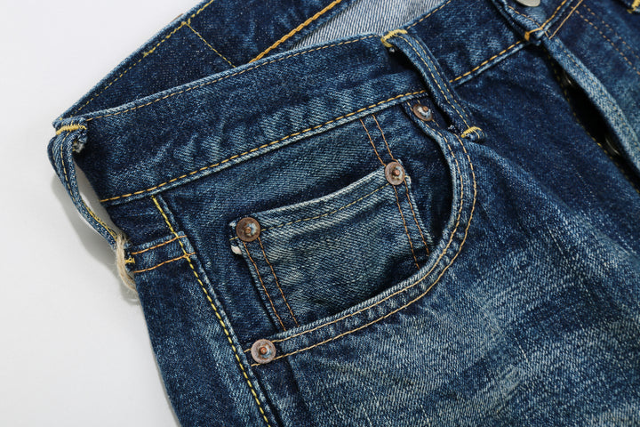 Fullcount 1456-1101 Badass Selvedge Denim Vintage Wash - Regular Straight Fit Mention Exclusive