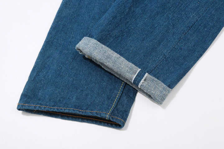 Pure Blue Japan GRE-003 greencast indigo selvedge denim regular straight jeans Made in Japan selvedge ID