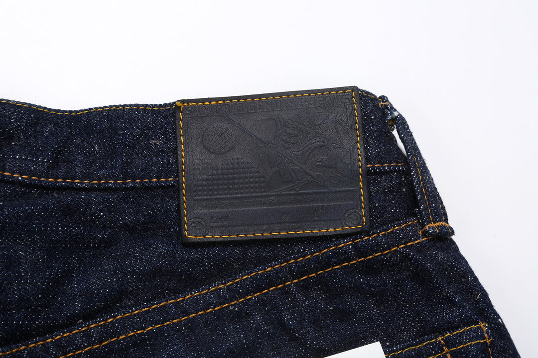 Samurai Jeans S211AX AI Plus 18oz selvedge denim relaxed tapered fit indigo leather patch