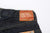 Samurai S2000HX wide straight fit jeans back view leather patch detail