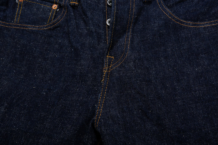 Samurai Jeans S211AX AI Plus 18oz selvedge denim relaxed tapered fit crotch seam