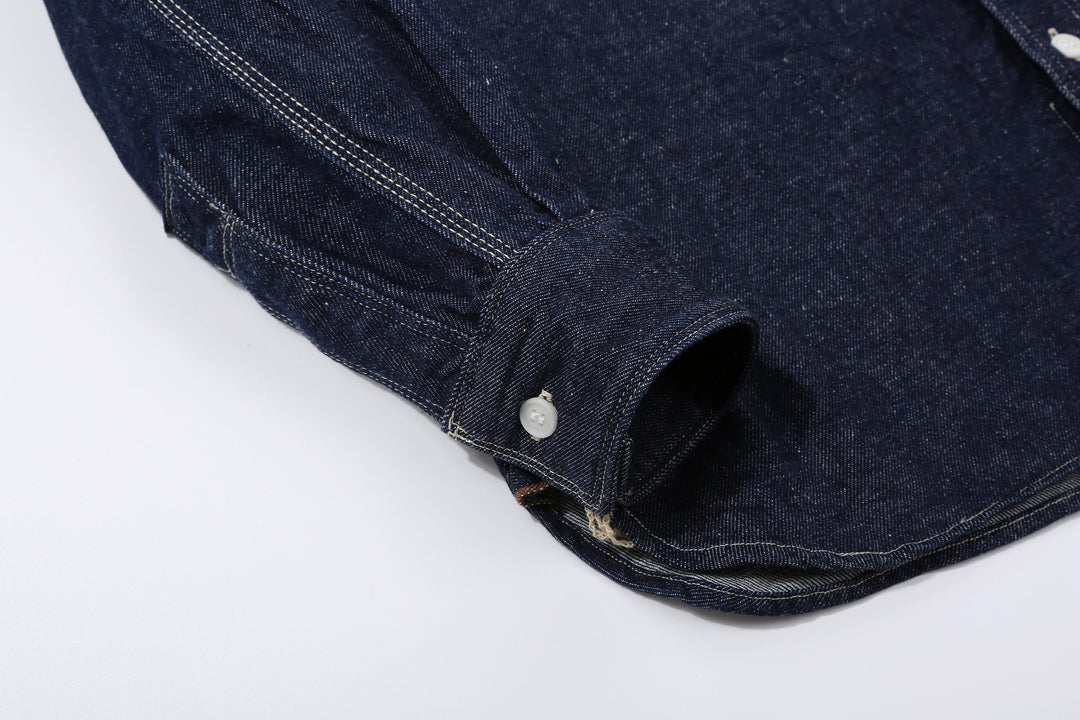 Samurai Jeans SJWS-SC02W 10oz selvedge denim work shirt cuff