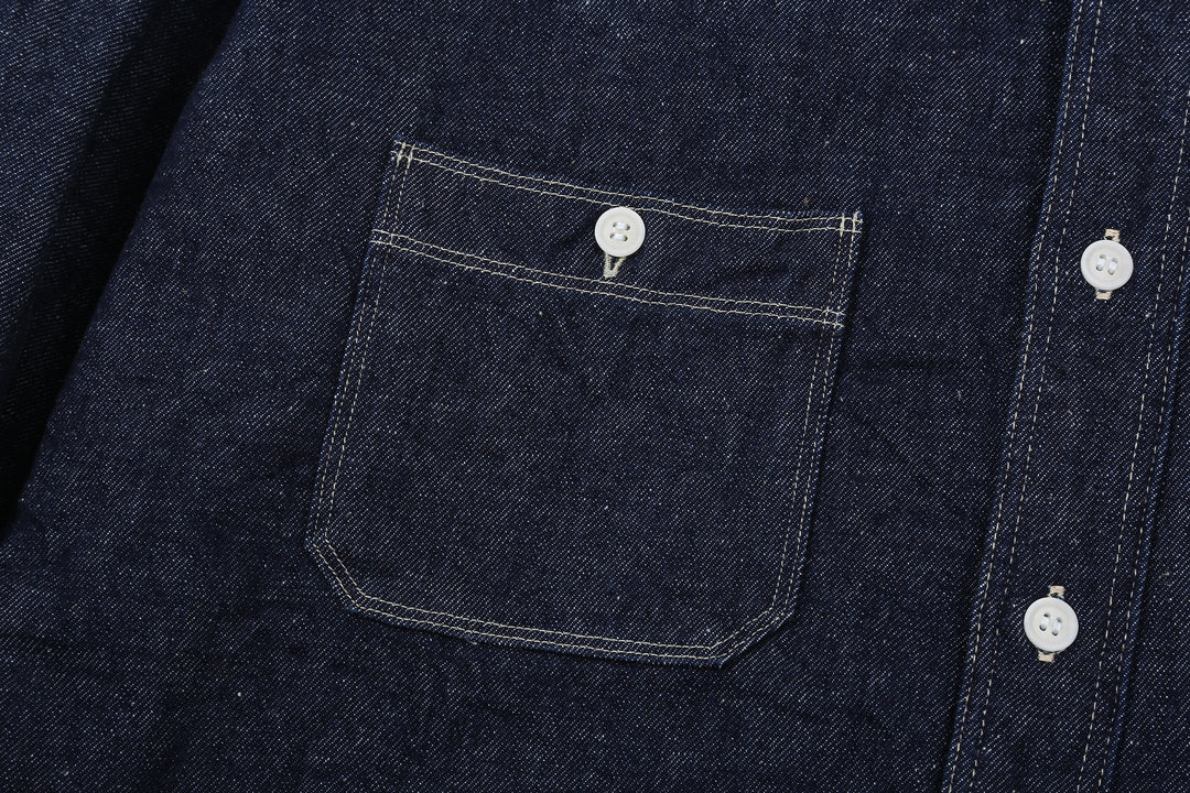 Samurai Jeans SJWS-SC02W 10oz selvedge denim work shirt chest pocket