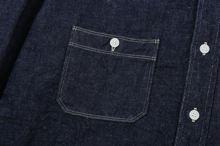 Samurai Jeans SJWS-SC02W 10oz selvedge denim work shirt chest pocket