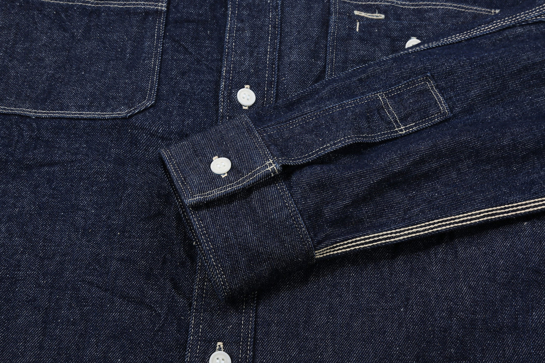Samurai Jeans SJWS-SC02W 10oz selvedge denim work shirt cuff