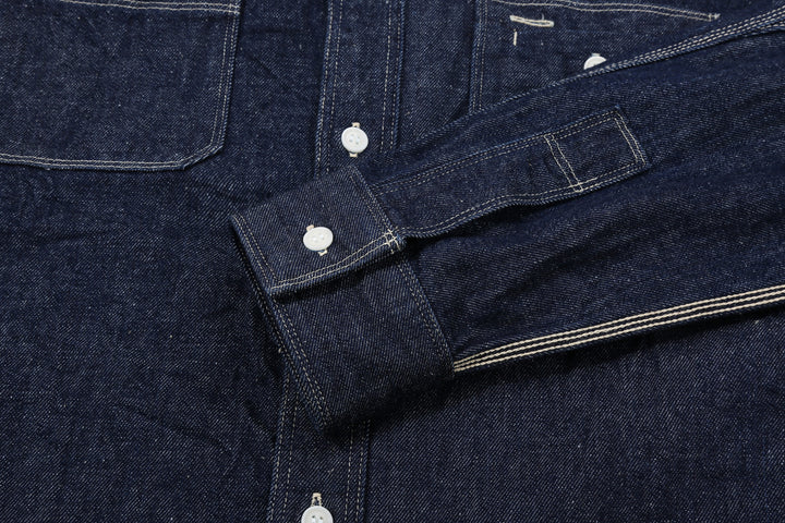 Samurai Jeans SJWS-SC02W 10oz selvedge denim work shirt cuff