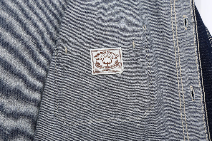 Samurai Jeans SJWS-SC02W 10oz selvedge denim work shirt label