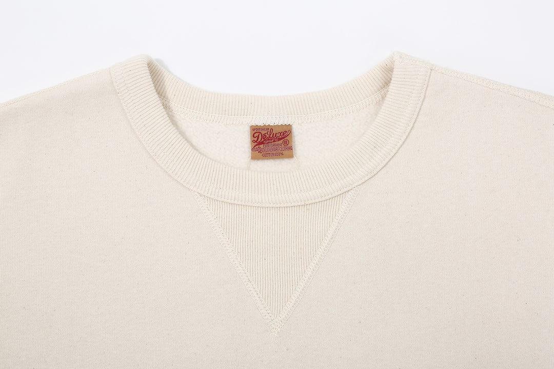 Deluxeware S101-00 20oz Loopwheeled Sweatshirt in Natural – V-Gusset and Binder Neck