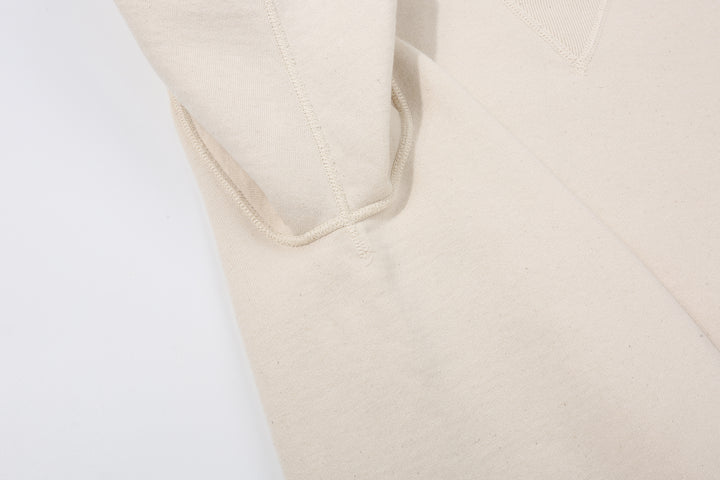 Deluxeware S101-00 20oz Loopwheeled Sweatshirt in Natural – Armhole Flat Seam Construction