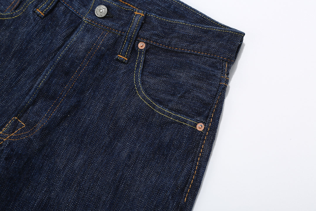 Pure Blue Japan KS-15oz-019 15oz Kasuri Indigo Selvedge Denim - Relaxed Tapered Fit